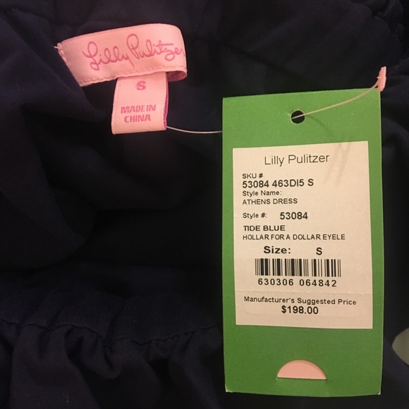 SOLD-Navy and chambray Lilly, floral eyelets - Picture 5 of 5